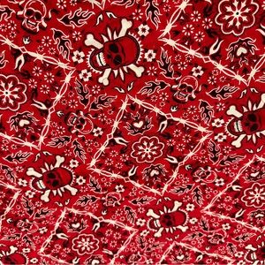 Custom Red Skull Quilt 44x35